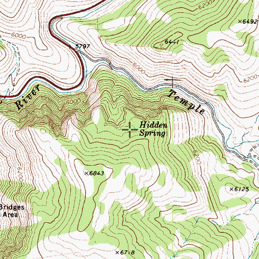 Topographic Map of Hidden Spring, UT