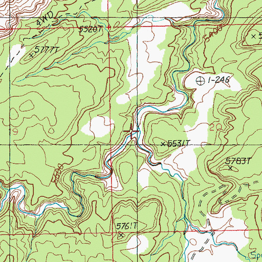 Topographic Map of Hideout Canyon, UT