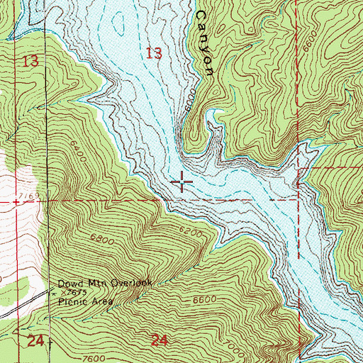 Topographic Map of Hideout Canyon, UT