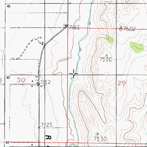 Topographic Map of High Line Ditch, UT