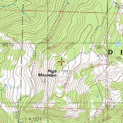 Topographic Map of High Mountain, UT