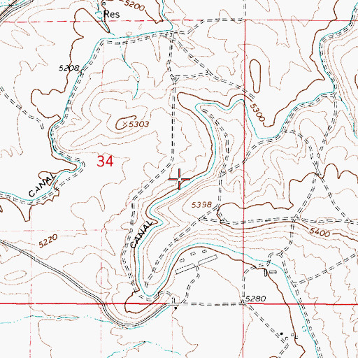 Topographic Map of Highland Canal, UT