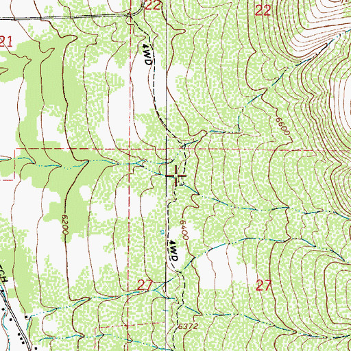 Topographic Map of Highline Canal, UT