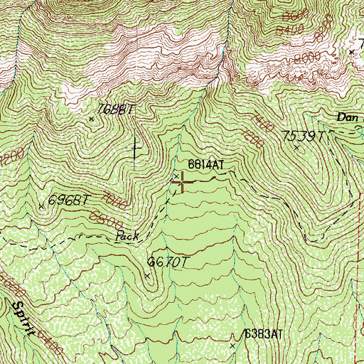 Topographic Map of Highline Trail, UT