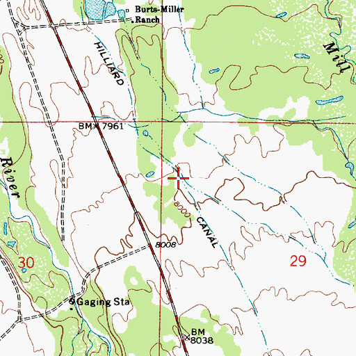 Topographic Map of Hilliard Canal, UT