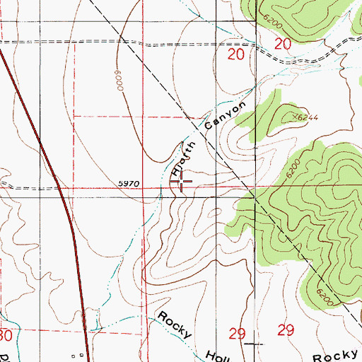 Topographic Map of Hjorth Canyon, UT