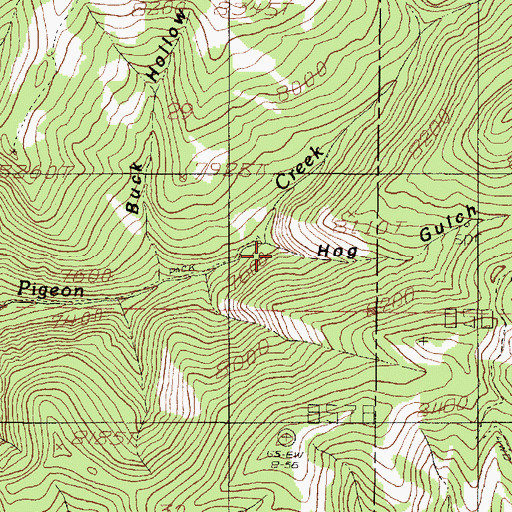 Topographic Map of Hog Gulch, UT