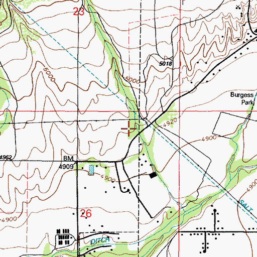 Topographic Map of Hog Hollow, UT
