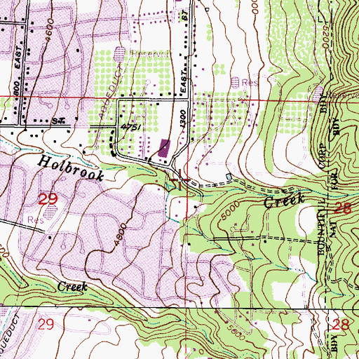 Topographic Map of Holbrook Canyon, UT