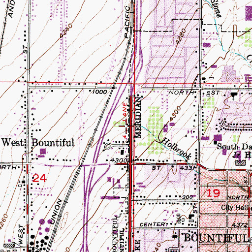 Topographic Map of Holbrook Creek, UT
