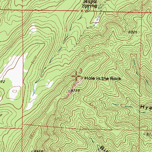 Topographic Map of Hole in the Rock, UT