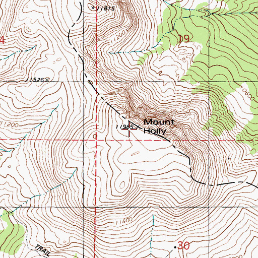 Topographic Map of Mount Hawley, UT