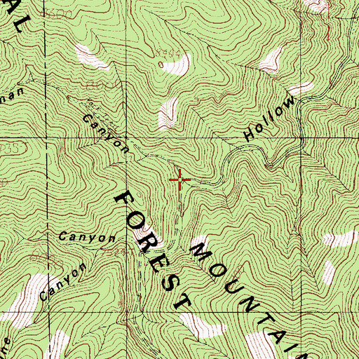 Topographic Map of Holman Canyon, UT