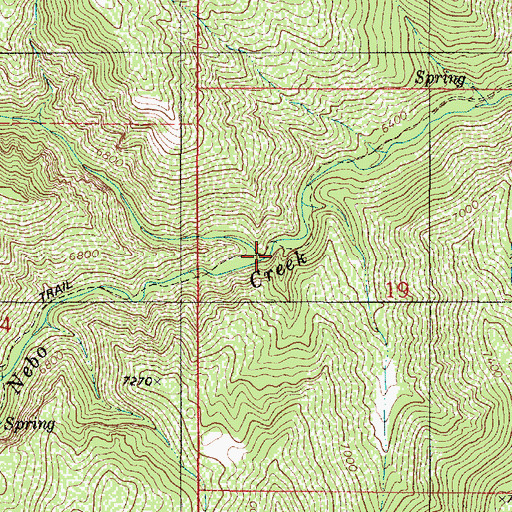 Topographic Map of Holman Creek, UT