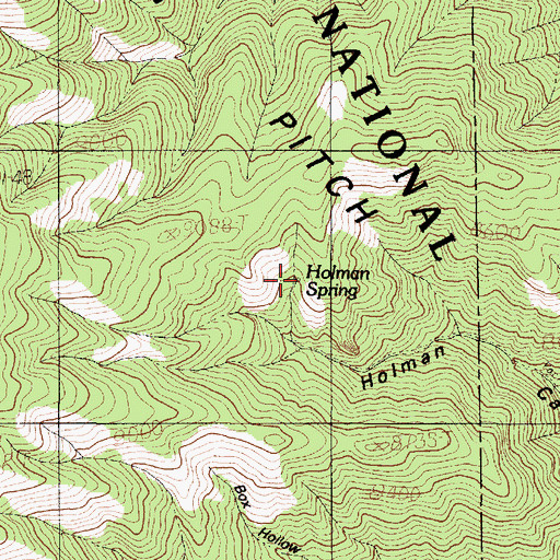 Topographic Map of Holman Spring, UT