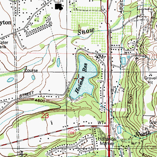 Topographic Map of Holmes Reservoir, UT