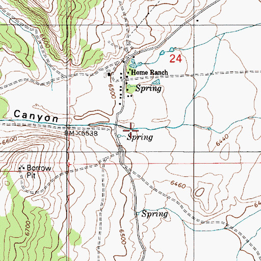 Topographic Map of Home Canyon, UT