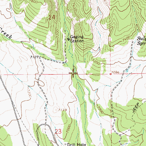 Topographic Map of Hominy Creek, UT