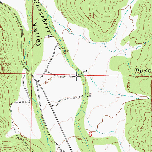 Topographic Map of Hoodoo Creek, UT