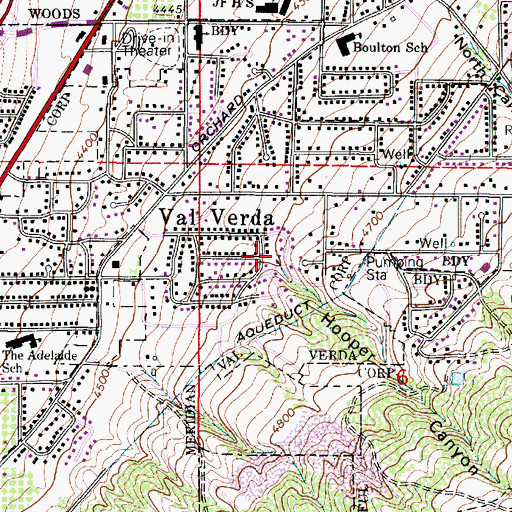 Topographic Map of Hooper Canyon, UT