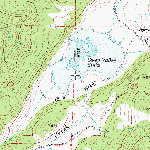 Topographic Map of Hoosier Creek, UT