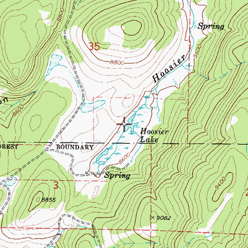 Topographic Map of Hoosier Lake, UT