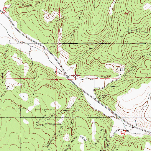 Topographic Map of Hop Creek, UT