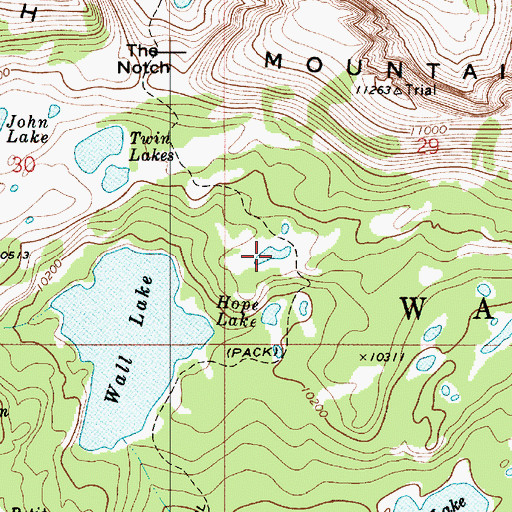 Topographic Map of Hope Lake, UT