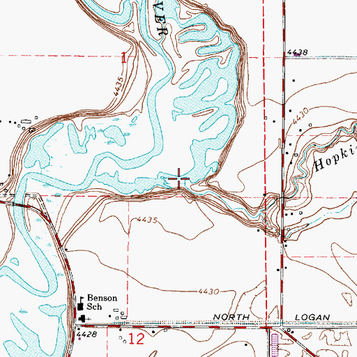 Topographic Map of Hopkins Slough, UT