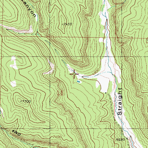 Topographic Map of Hopp Canyon, UT