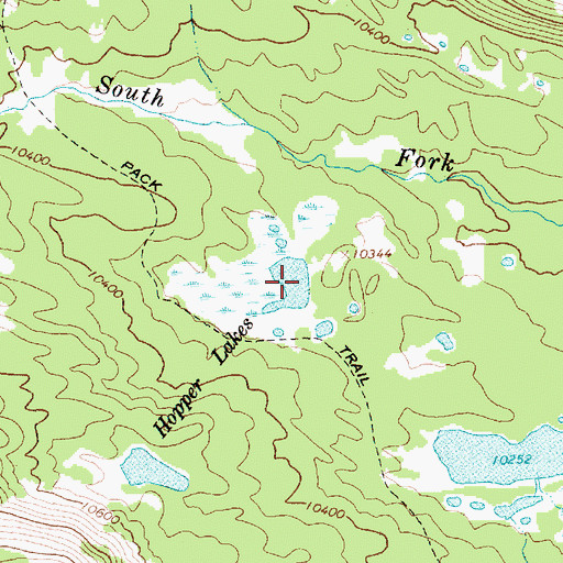 Topographic Map of Hopper Lakes, UT