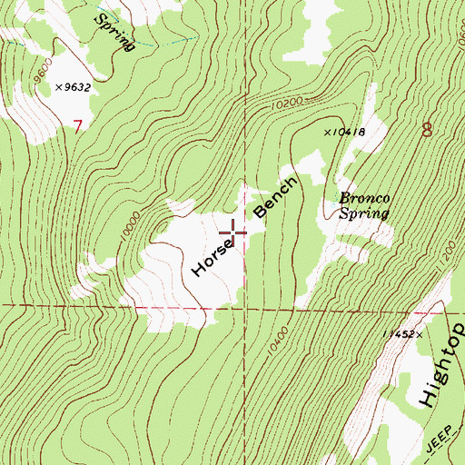 Topographic Map of Horse Bench, UT
