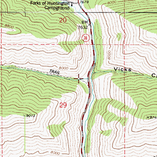 Topographic Map of Horse Canyon, UT
