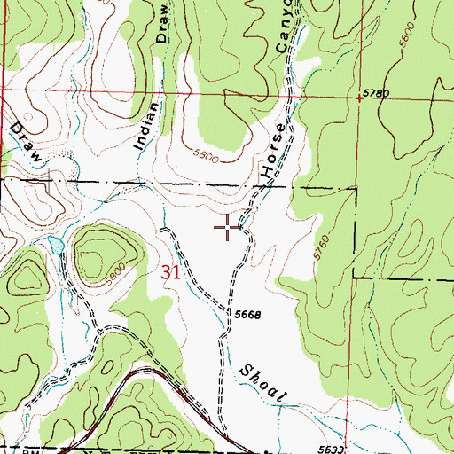 Topographic Map of Horse Canyon, UT