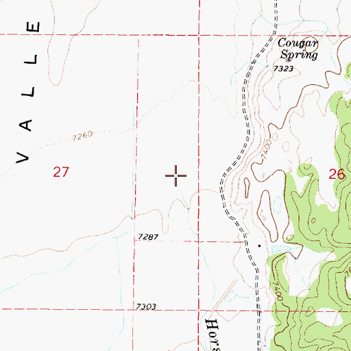 Topographic Map of Horse Creek, UT