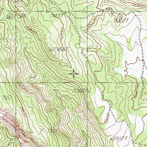 Topographic Map of Horse Flat, UT