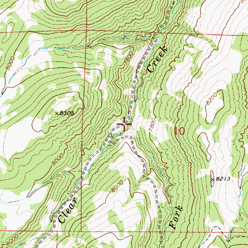 Topographic Map of Horse Fork, UT