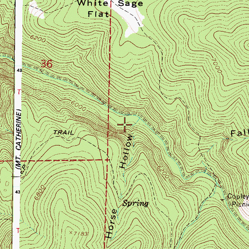 Topographic Map of Horse Hollow, UT