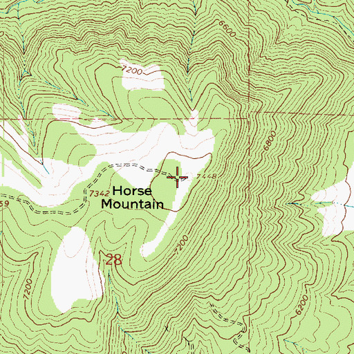 Topographic Map of Horse Mountain, UT
