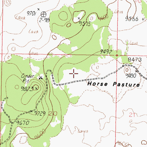 Topographic Map of Horse Pasture, UT