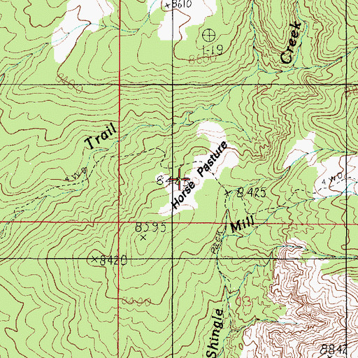 Topographic Map of Horse Pasture, UT
