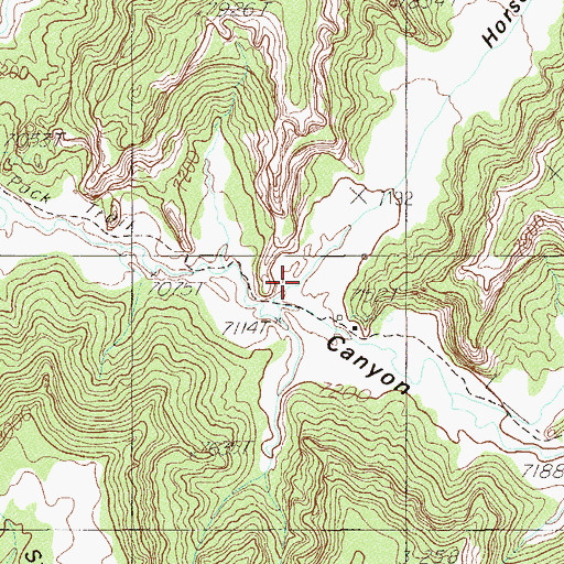 Topographic Map of Horse Pasture Canyon, UT