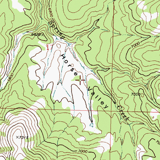 Topographic Map of Horse Valley, UT