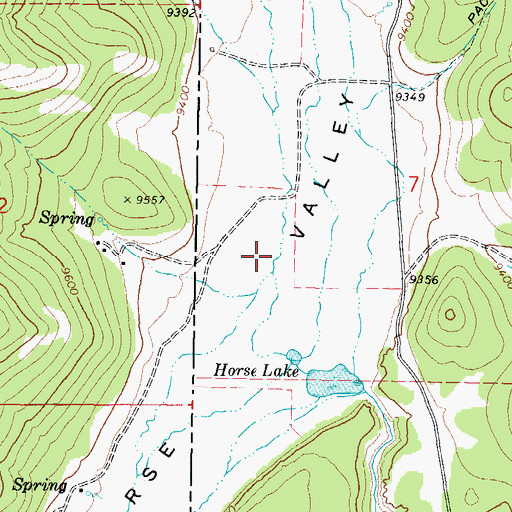 Topographic Map of Horse Valley, UT