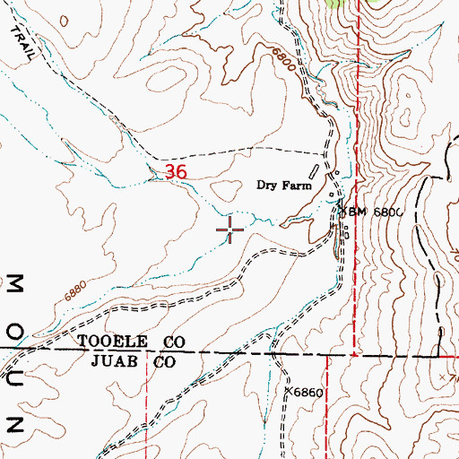 Topographic Map of Horse Valley, UT