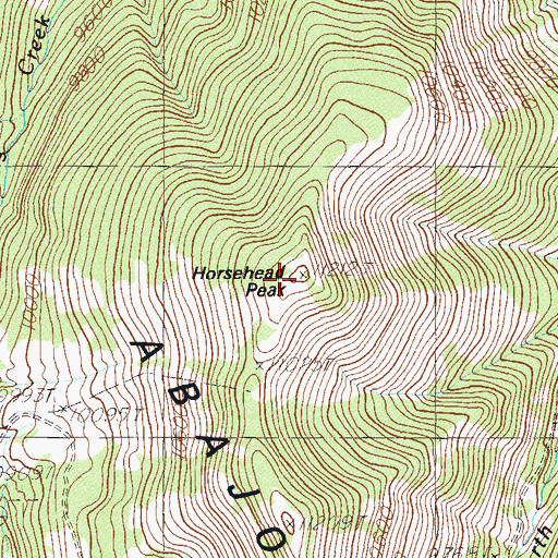 Topographic Map of Horsehead Peak, UT
