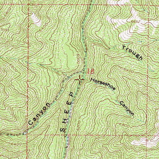 Topographic Map of Horseshoe Canyon, UT