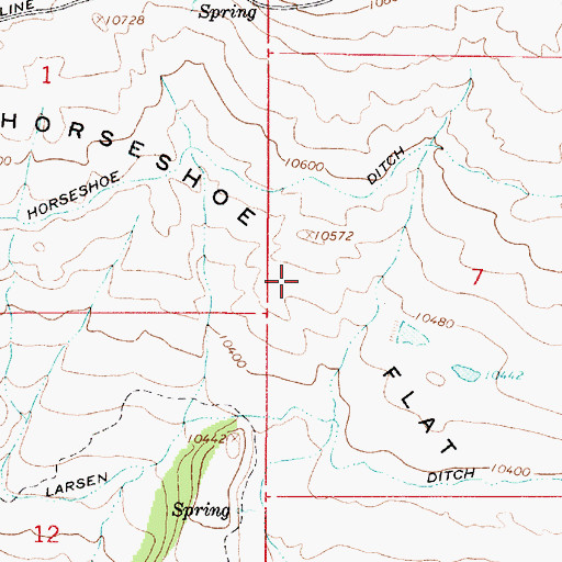 Topographic Map of Horseshoe Flat, UT