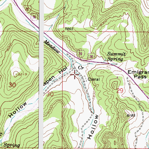 Topographic Map of Horseshoe Hollow, UT