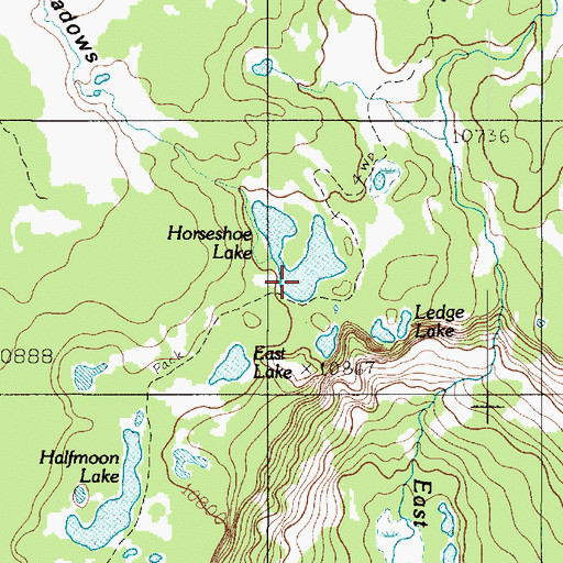 Topographic Map of Horseshoe Lake, UT